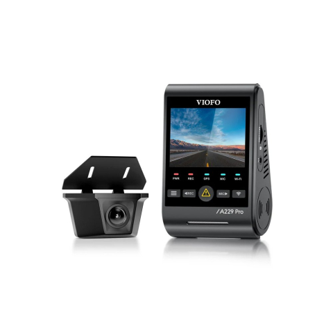 Camere auto - Camera auto fata/spate Viofo A229 PRO-W 2CH, 4K, ecran LCD 2.4 inch, G-Sensor, GPS, slot card, microfon si difuzor