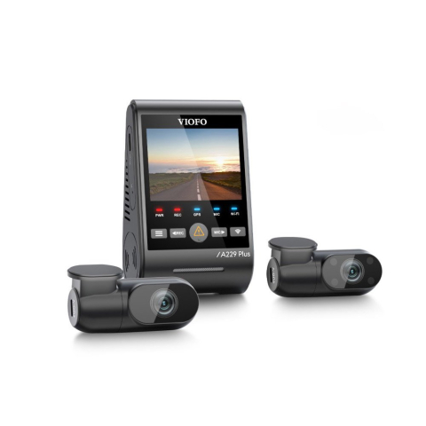 Auto & GPS - Camera auto tripla Viofo A229-PLUS-3CH, 2K/2K/Full HD, WiFi, GPS Logger, microfon, slot card, super night vision 2.0