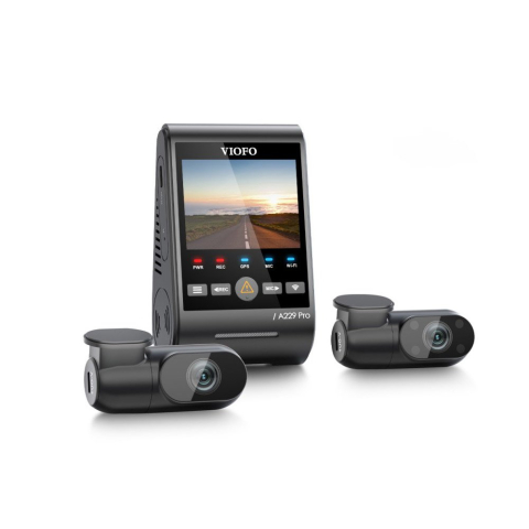 Auto & GPS - Camera auto tripla Viofo A229 PRO 3CH, 4K/2K/Full HD, WiFi, GPS Logger, microfon, slot card, super night vision 2.0