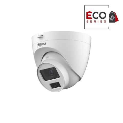 Camere dome - Camera supraveghere Dome cu iluminare duala Dahua Eco Series HAC-HDW1200CLQ-IL-A-0280B-S6, 2 MP, IR/lumina alba 20 m, 2.8 mm, microfon