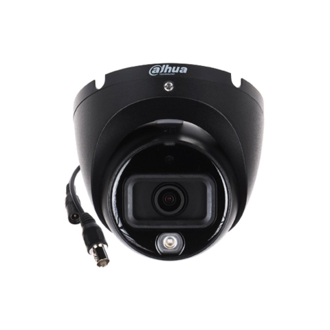 Camere dome - Camera supraveghere Dome cu iluminare duala Dahua HAC-HDW1200TLM-IL-A, 2 MP, 2,8 mm, IR/Lumina alba 20 m, microfon, neagra