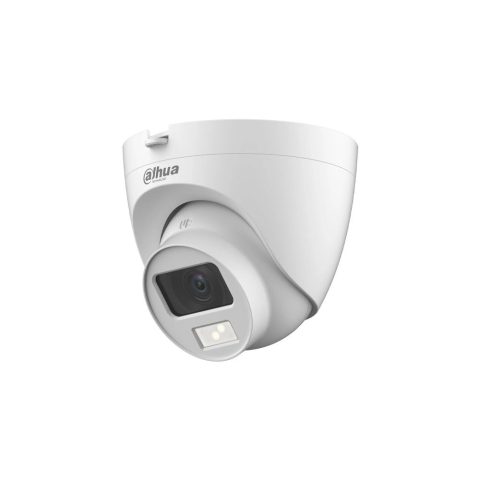 Camere dome - Camera supraveghere Dome cu iluminare duala Dahua HAC-HDW1500CLQ-IL-A-0280B-S3-DIP, 5 MP, 2.8 mm, IR/lumina alba 20 m, microfon