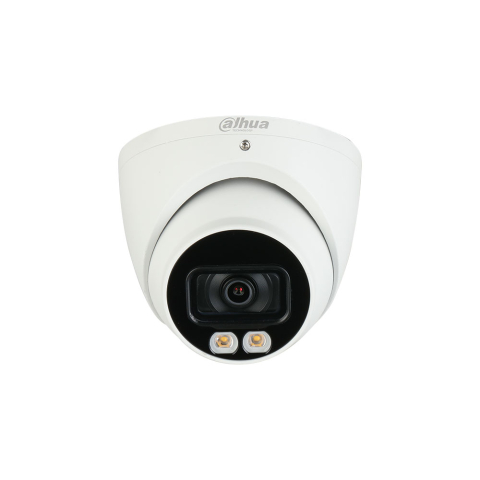Camere dome - Camera supraveghere Dome cu iluminare duala Dahua HAC-HDW1500T-IL-A-0280B-S2, 5 MP, IR/lumina alba 40 m, 2.8 mm, microfon