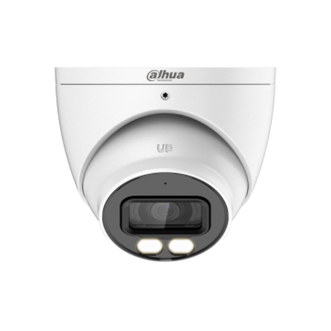 Camere dome - Camera supraveghere Dome cu iluminare duala Dahua HAC-HDW1509T-IL-A-0280B-S2, 5 MP, IR 40 m, lumina alba 40 m, 3.6 mm, microfon