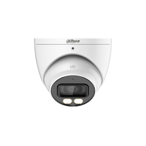 Camere dome - Camera supraveghere Dome cu iluminare duala Dahua HAC-HDW1801T-IL-A-0280B-S2, 4K, IR/lumina alba 40 m, 2.8 mm, microfon
