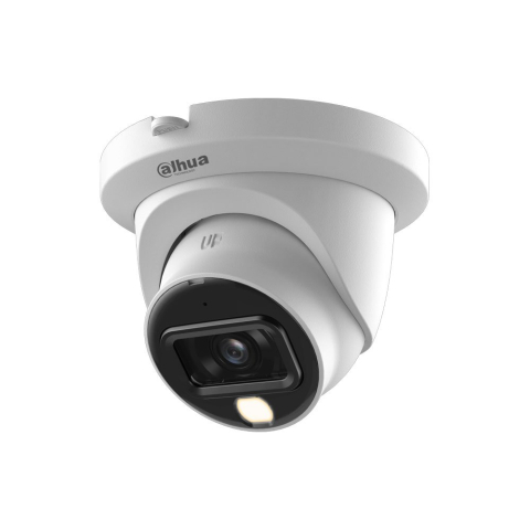 Camere dome - Camera supraveghere Dome cu iluminare duala Dahua Smart Dual Light HAC-HDW1200TLMQ-IL-A-S6, 2 MP, 2.8 mm, IR/lumina alba 20 m, microfon, instalare rapida
