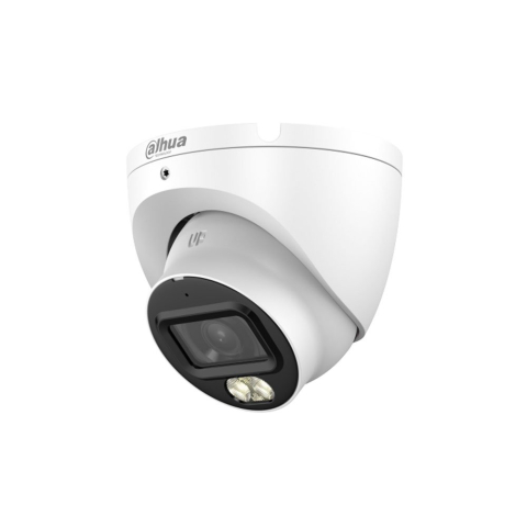 Camere dome - Camera supraveghere Dome cu iluminare duala Dahua Smart Dual Light HAC-HDW1500TLM-IL-A-S3-DIP, 5MP, 2.8 mm, IR/lumina alba 30 m, microfon