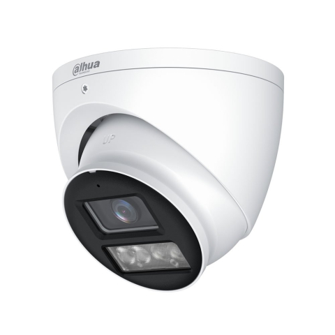 Camere dome - Camera supraveghere Dome cu iluminare duala Dahua Starlight HAC-HDW1500T-IL-A-0280B-S3-DIP, 5 MP, IR/lumina alba 40 m, 2.8 mm, microfon, DIP switch