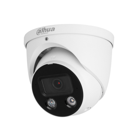 Supraveghere Video - Camera supraveghere Dome IP cu iluminare duala Dahua WizSense Active Deterrence IPC-HDW3849H-AS-PV-0280B-S5, 8 MP, lumina alba/IR 30 m, 2.8 mm, microfon, slot card, PoE