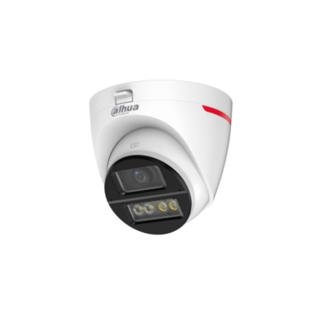 Speed dome - Camera supraveghere exterior analogica Dome Dahua WizColor HAC-HDW1249X-A-PRO-0280B-DIP, 2 MP, 2.8 mm, lumina calda 50 m, microfon dublu