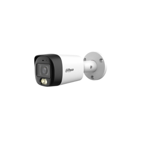 Camere bullet - Camera supraveghere exterior cu iluminare duala Dahua Smart Dual Light HAC-HFW1500RM-IL-A-S3-DIP, 5 MP, 2.8 mm, IR/lumina alba 30 m, microfon
