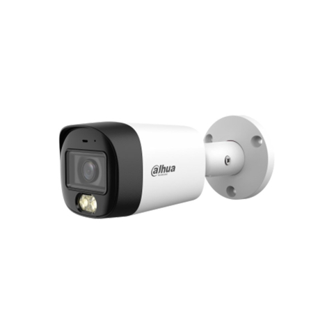 Camere bullet - Camera supraveghere exterior cu iluminare duala HDCVI Dahua HAC-HFW1200RM-IL-A-0280B-S6, 2 MP, 2.8 mm, IR/lumina alba 30 m, microfon incorporat