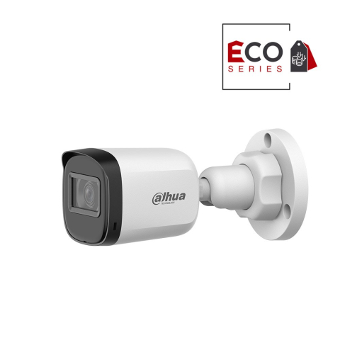 Camere bullet - Camera supraveghere exterior Dahua Eco Series HAC-B1A51-U-0280B-S2, 5 MP, 2.8 mm, IR 30 m, HDCVI, PoC, IP67