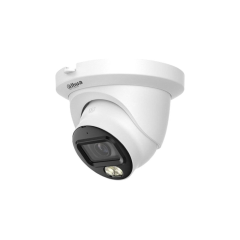 Camere dome - Camera supraveghere exterior Dome HDCVI cu iluminare duala Dahua Starlight HAC-HDW1500TLMQ-IL-A-0280B-S3-DIP, 5 MP, 2.8 mm, IR/lumina alba 30 m, microfon