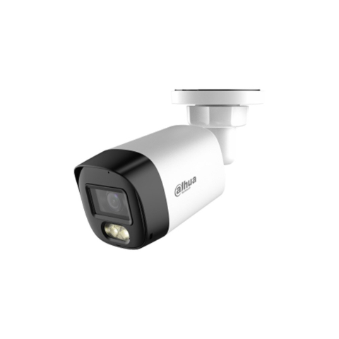 Camere bullet - Camera supraveghere exterior HDCVI cu iluminare duala Dahua HAC-HFW1200RL-IL-A-0280B-S6, 2 MP, 2.8 mm, IR/lumina alba 30 m, full color, microfon