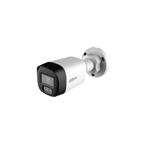 Camere bullet - Camera supraveghere exterior HDCVI cu iluminare duala Dahua HAC-HFW1200RL-IL-T-0280B-DIP, 2MP, 2.8 mm, IR/lumina alba 30 m, microfon si difuzor