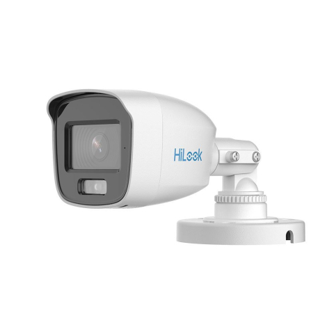 Camere bullet - Camera supraveghere exterior Hikvision HiLooK ColorVu THC-B159-MS, 5 MP, 2.8 mm, lumina alba 20 m, microfon