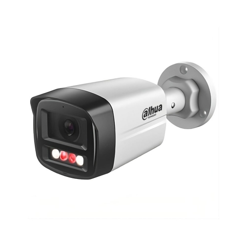 Camere bullet - Camera supraveghere exterior IP cu iluminare duala Dahua IPC-HFW1239TL1-A-IL, 2 MP, 2.8 mm, IR/lumina alba 30 m, microfon, detectie umana, PoE