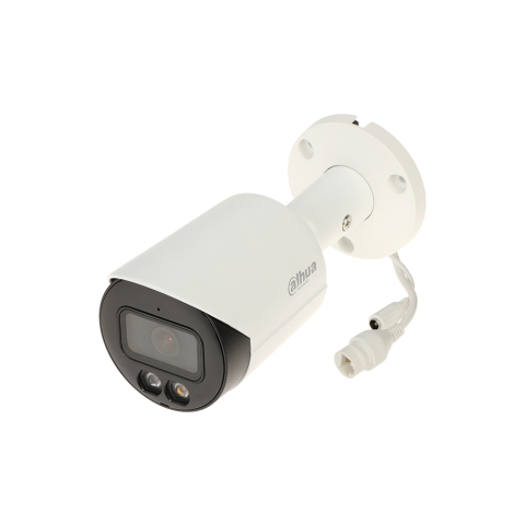 Camere bullet - Camera supraveghere exterior IP cu iluminare duala Dahua IPC-HFW2249S-S-IL-0280B, 2MP, 2.8 mm, IR/lumina alba 30m, microfon, slot card, PoE