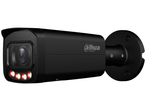 Supraveghere Video - Camera supraveghere exterior IP cu iluminare duala Dahua WizSense Active Deterrence IPC-HFW3549T1-AS-PV-0280B-S5-BLACK, 5MP, lumina alba/IR 30m, 2.8mm, microfon si difuzor, AcuPick, detectie miscare,