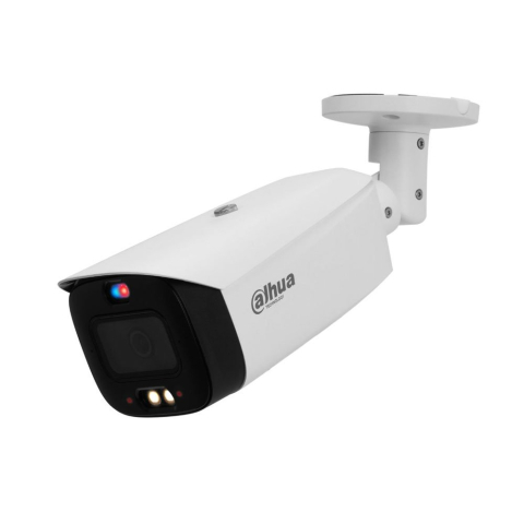 Supraveghere Video - Camera supraveghere exterior IP cu iluminare duala Dahua WizSense IPC-HFW3849T1-AS-PV-S5, 8 MP, IR/lumina alba 30 m, 2.8 mm, slot card, microfon si difuzor, PoE