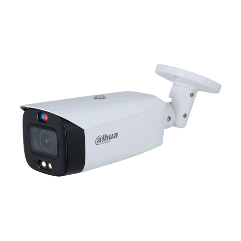 Camere bullet - Camera supraveghere exterior IP cu iluminare duala Dahua WizSense TiOC IPC-HFW3549T1-ZAS-PV-27135, 5 MP, lumina alba 40 m, IR 50 m, 2.7-13.5 mm, motorizat, slot card, PoE, microfon