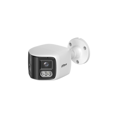 Speed dome - Camera supraveghere exterior IP cu lentila si iluminare duala Dahua WizSense IPC-PFW2849S-A180-E2-S-PV-0280B, 2 x 4 MP, 2 x 2.8 mm, IR/lumina alba 25/20 m, detectie AI, microfon si difuzor, alarma, sl