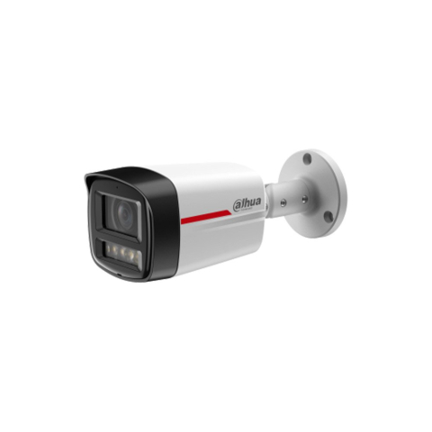 Camere bullet - Camera supraveghere exterior IP Dahua WizColor WizSense IPC-HFW2649TL-S-LED-0280B-PRO, 6 MP, 2.8 mm, Lumina calda 50 m, microfon, slot card, PoE