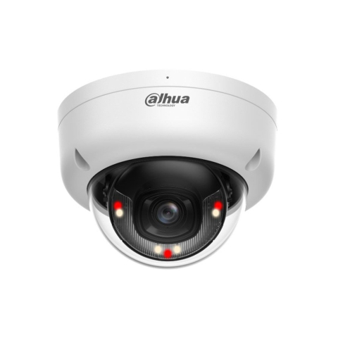 Camere dome - Camera supraveghere exterior IP Dome cu iluminare duala Dahua Smart Dual Light IPC-HDBW1839E1-A-IL, 8 MP, 2.8 mm, IR/lumina alba 30 m, microfon, PoE