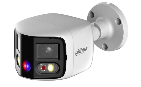 Supraveghere Video - Camera supraveghere exterior IP Dome panoramica cu lentila si iluminare duala Dahua WizSense IPC-PDW31259-A180-E2-AS-PV-0280B, 2 x 6 MP, 2 x 2.8 mm, IR/lumina calda 30/30 m, detectie AI, alarma, micro