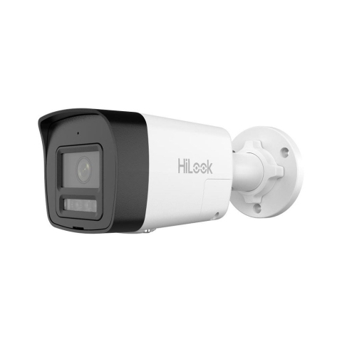 Camere bullet - Camera supraveghere exterior IP Hybrid Light Hikvision Hilook IPC-B140HAP-LUF/SL(2.8MM), 4 MP, 2.8 mm, IR/Lumina alba 30 m, microfon si difuzor, sirena, slot card, PoE