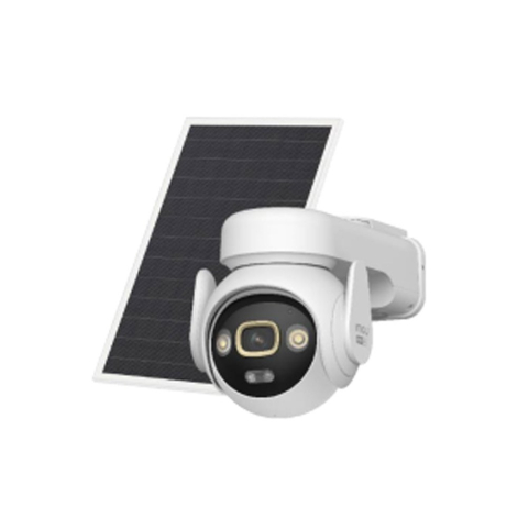 Camere cu panou solar - Camera supraveghere exterior PT 4G/WiFi cu panou solar IMOU AOV PT IPC-SA7E-T-5M0T3/FSP008, 8MP, 3.6 mm, IR 20 m, acumulator 15000 mAh, sirena, lumina alba, microfon si difuzor, slot card