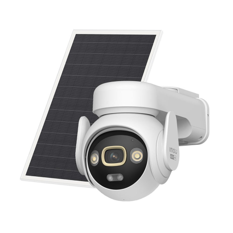 Camere cu panou solar - Camera supraveghere exterior PT 4G/WiFi cu panou solar IMOU AOV PT IPC-SA7E-T-8M1T3/FSP008, 8MP, 3.6 mm, IR/lumina alba 20 m, acumulator 15000 mAh, sirena, lumina alba, microfon si difuzor, slot card,