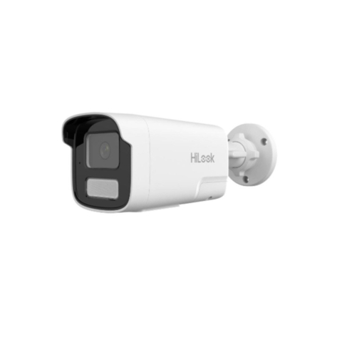 Camere bullet - Camera supraveghere exterior Smart Hybrid Light Hikvision HiLook IPC-B460HA-LUF/SL, 6 MP, 4 mm, IR/Lumina alba 50 m, microfon si difuzor, slot card, PoE