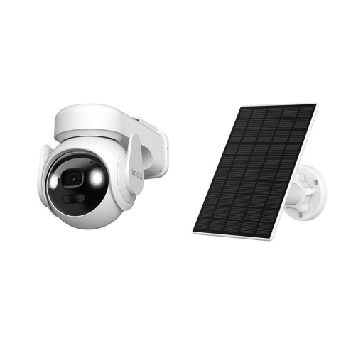 Camere cu panou solar - Camera supraveghere exterior wireless GSM 4G WiFi cu panou solar Imou AOV PT, 5MP, 3.6mm, IR 20m, acumulator 10.000 mAh, microfon si difuzor, always on video, sirena, spotlight, auto tracking, lumina