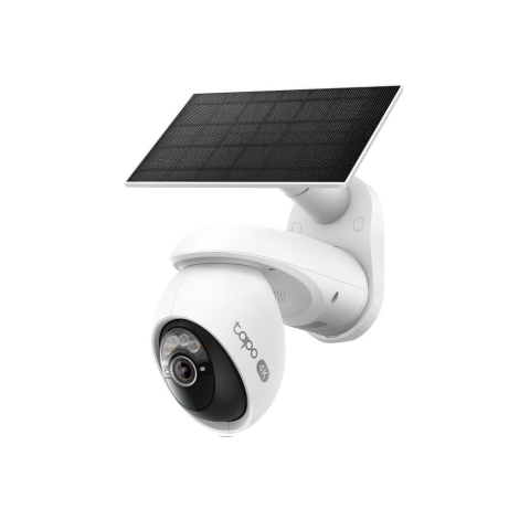 Camere cu panou solar - Camera supraveghere exterior wireless PT cu iluminare duala si panou solar Tapo Starlight C660 KIT, 8 MP, 4 mm, IR/lumina calda 12 m, microfon si difuzor, sirena 93 dB, acumulator 10000 mAh, slot card