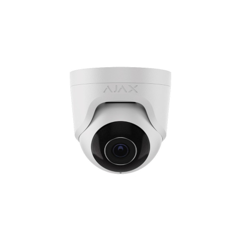 Camere dome - Camera supraveghere IP Dome Ajax TurretCam, 8 MP, 2.8 mm, IR 35 m, microfon, slot card, detectie obiecte prin AI, PoE, alb