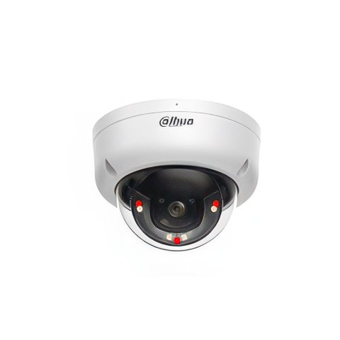 Camere dome - Camera supraveghere IP Dome cu iluminare duala Dahua DH-IPC-HDBW1439E1-A-IL, 4 MP, 2.8 mm, IR 30 m, microfon, PoE