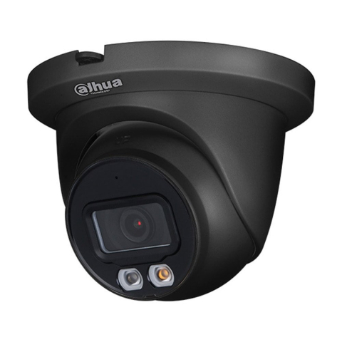 Camere dome - Camera supraveghere IP Dome cu iluminare duala Dahua IPC-HDW1439V-A-IL-0280B-BLACK, 4 MP, 2.8 mm, IR/lumina alba 30 m, microfon, detectie miscare, PoE, neagra