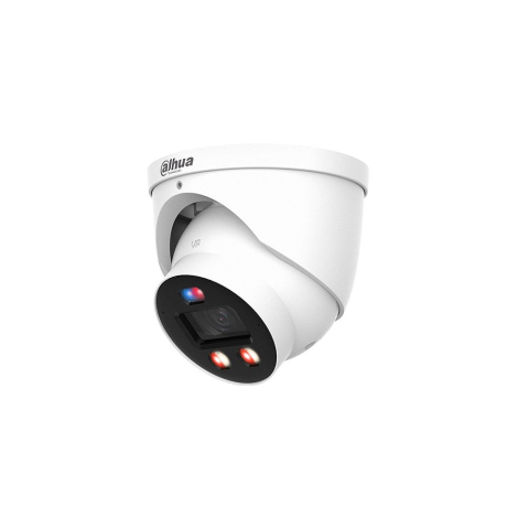Camere dome - Camera supraveghere IP Dome cu iluminare duala Dahua IPC-HDW3649H-AS-PV-0280B-PRO, 6 MP, 2.8 mm, IR/Lumina calda 30 m, microfon dual si difuzor, slot card, PoE