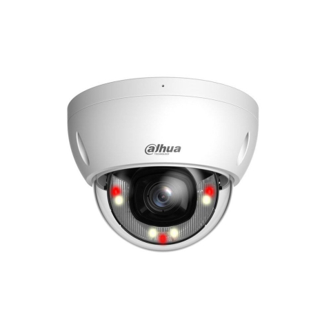 Camere dome - Camera supraveghere IP Dome cu iluminare duala Dahua WizSense IPC-HDBW2849E-S-IL-0280B, 8 MP, 2.8 mm, IR/lumina calda 30 m, microfon, slot card, PoE