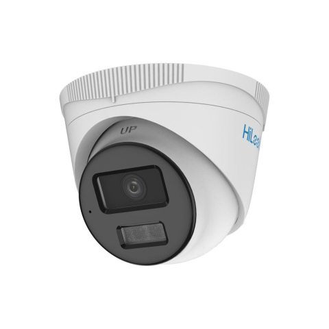 Supraveghere Video - Camera supraveghere IP Dome cu iluminare duala Hikvision HiLook IPC-T249HAA-LU, 4 MP, 2.8 mm, IR/Lumina alba 30 m, microfon, detectie persoane si vehicule, PoE