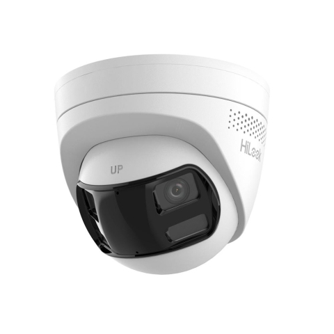 Camere dome - Camera supraveghere IP Dome cu iluminare duala Hikvision HiLook IPC-T280HAD-LUF/SL, 8 MP, IR/lumina alba 30 m, 2 mm, microfon si difuzor, lumina stroboscopica, alarma audio