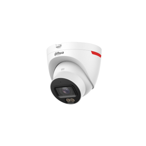 Camere dome - Camera supraveghere IP Dome Dahua WizSense DH-IPC-HDW2449T-S-PRO, 4 MP, lentila 2.8 mm, lumina calda 30 m, microfon, slot card, PoE
