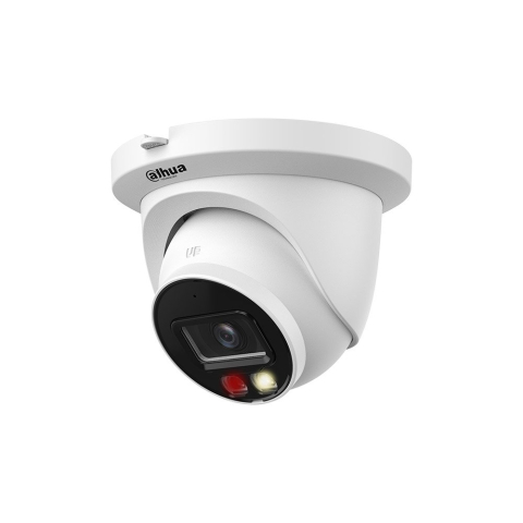 Camere dome - Camera supraveghere IP Dome Dahua WizSense IPC-HDW2849TM-S-IL-0280B, 8 MP, IR/Lumina alba 30 m, slot card, PoE, microfon