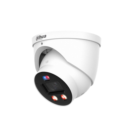 Camere dome - Camera supraveghere IP Dome Dahua WizSense WizColor DH-IPC-HDW3849H-AS-PV-PRO, 8 MP, 2.8 mm, IR/Lumina calda 30 m, microfon si difuzor, slot card, PoE
