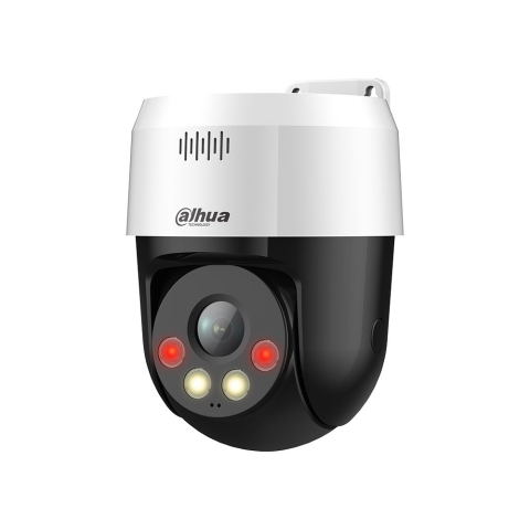Camere dome - Camera supraveghere IP Dome PT cu iluminare duala Dahua WizSense Active Deterrence SD2A300NB-GNY-A-PV-0400, 3 MP, 4 mm, lumina alba 30 m, IR 30 m, microfon si difuzor, slot card, alarma, detectie om/v