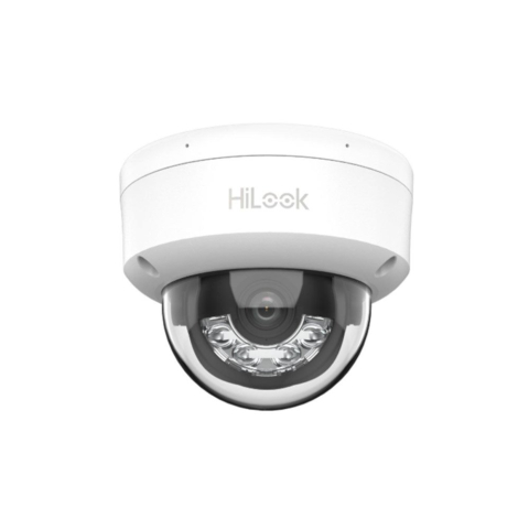 Camere dome - Camera supraveghere IP Dome Smart Hybrid Light Hikvison Hilook IPC-D160HA-LU(2.8MM), 6 MP, 2.8 mm, IR/Lumina alba 30 m, microfon, PoE