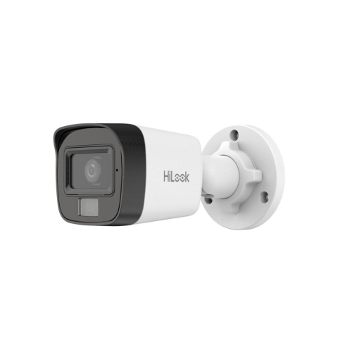 Camere bullet - Camera supraveghere IP exterior cu iluminare duala Hikvision HiLook IPC-B140HA-LUC, 4 MP, 2.8 mm, IR/lumina alba 20/15 m, microfon, PoE