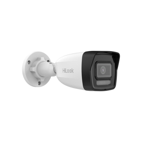 Camere bullet - Camera supraveghere IP exterior cu iluminare duala Hikvision HiLook Smart Hybrid Light IPC-B180HA-LU, 8 MP, 2.8 mm, IR / lumina alba 30 m, microfon, detectie persoane/vehicule, PoE